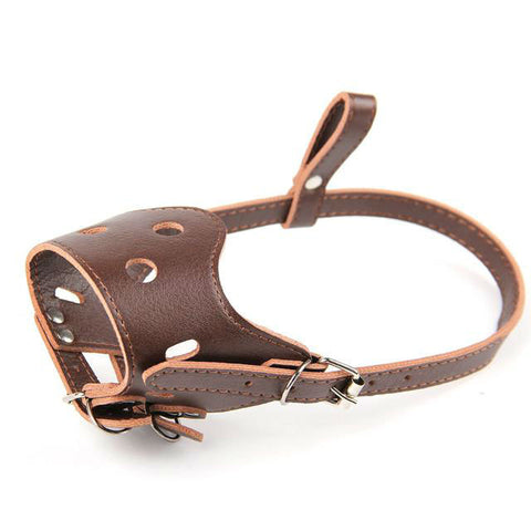 Adjustable Leather Dog Muzzle